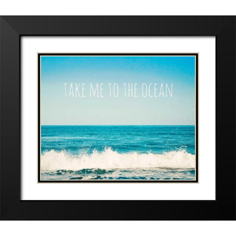 Take Me To The Ocean Black Modern Wood Framed Art Print with Double Matting by Susannah Tucker Photography
