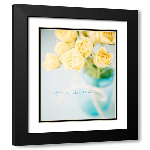 Vibrant Floral Setting 2 Black Modern Wood Framed Art Print with Double Matting by Susannah Tucker Photography