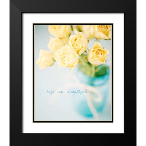 Vibrant Floral Setting 2 Black Modern Wood Framed Art Print with Double Matting by Susannah Tucker Photography