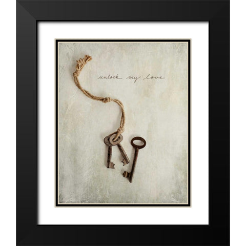Unlock My Love Black Modern Wood Framed Art Print with Double Matting by Susannah Tucker Photography