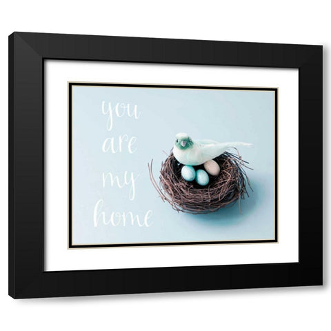 You Are My Home Love Birds Black Modern Wood Framed Art Print with Double Matting by Susannah Tucker Photography