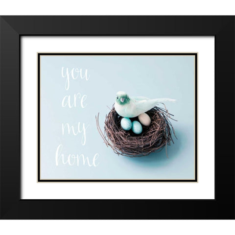 You Are My Home Love Birds Black Modern Wood Framed Art Print with Double Matting by Susannah Tucker Photography
