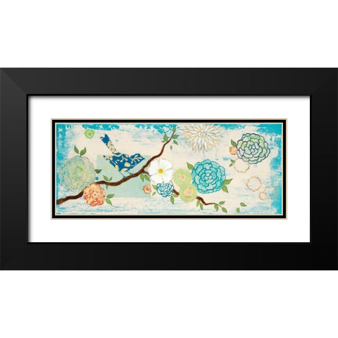 Heavenly Birds  Black Modern Wood Framed Art Print with Double Matting by Studio M