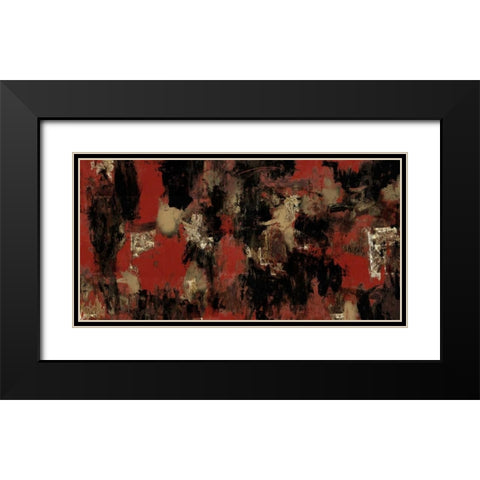 Abstract Defined Black Modern Wood Framed Art Print with Double Matting by Green, Elise