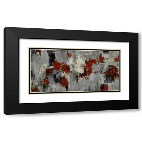 Abstract Defined Black Modern Wood Framed Art Print with Double Matting by Green, Elise
