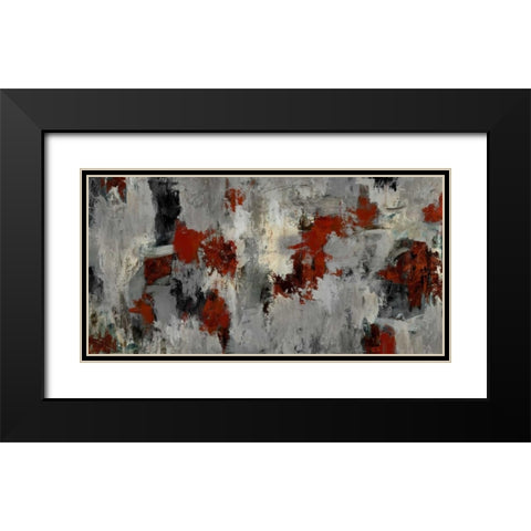 Abstract Defined Black Modern Wood Framed Art Print with Double Matting by Green, Elise