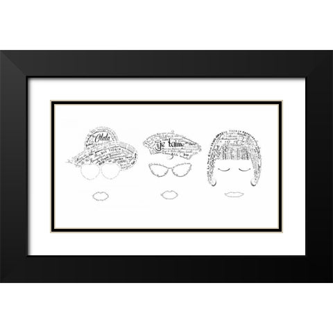 As The French Say-Ladies Black Modern Wood Framed Art Print with Double Matting by De Lauzun, Marion