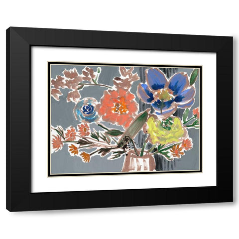 Sadies Bouquet Black Modern Wood Framed Art Print with Double Matting by Sandland, Colleen