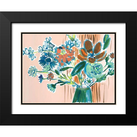 Pennys Bouquet Black Modern Wood Framed Art Print with Double Matting by Sandland, Colleen