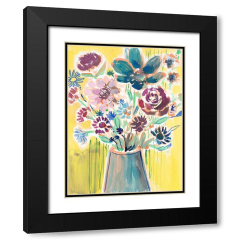 Awash In Flowers, Still Life Black Modern Wood Framed Art Print with Double Matting by Sandland, Colleen