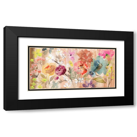 Awash in FLowers Black Modern Wood Framed Art Print with Double Matting by Sandland, Colleen