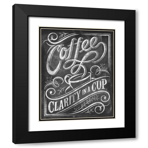 Wise Coffee 1 Black Modern Wood Framed Art Print with Double Matting by Taylor, Dorothea