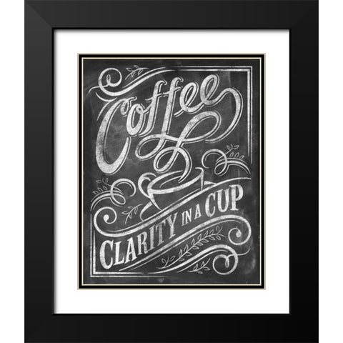 Wise Coffee 1 Black Modern Wood Framed Art Print with Double Matting by Taylor, Dorothea