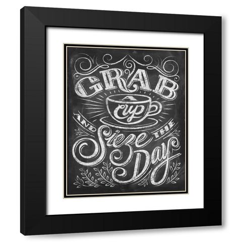 Wise Coffee 2 Black Modern Wood Framed Art Print with Double Matting by Taylor, Dorothea