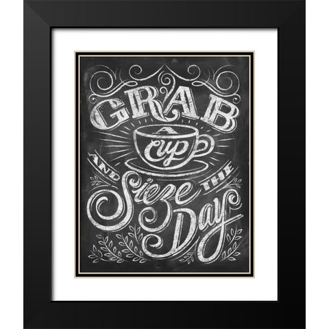 Wise Coffee 2 Black Modern Wood Framed Art Print with Double Matting by Taylor, Dorothea