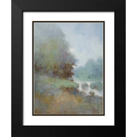 Misty Morning Fog Black Modern Wood Framed Art Print with Double Matting by Zhang, Jan