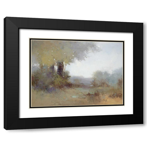 Morning View Black Modern Wood Framed Art Print with Double Matting by Zhang, Jan