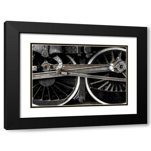 Industrial Track 2 Black Modern Wood Framed Art Print with Double Matting by Mark Spowart Photography