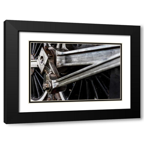Industrial Track 3 Black Modern Wood Framed Art Print with Double Matting by Mark Spowart Photography