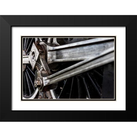 Industrial Track 3 Black Modern Wood Framed Art Print with Double Matting by Mark Spowart Photography