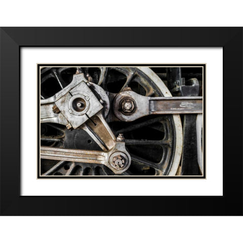 Industrial Track 4 Black Modern Wood Framed Art Print with Double Matting by Mark Spowart Photography
