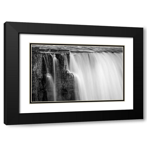 Falling Waters Black Modern Wood Framed Art Print with Double Matting by Mark Spowart Photography