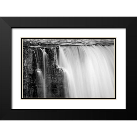 Falling Waters Black Modern Wood Framed Art Print with Double Matting by Mark Spowart Photography