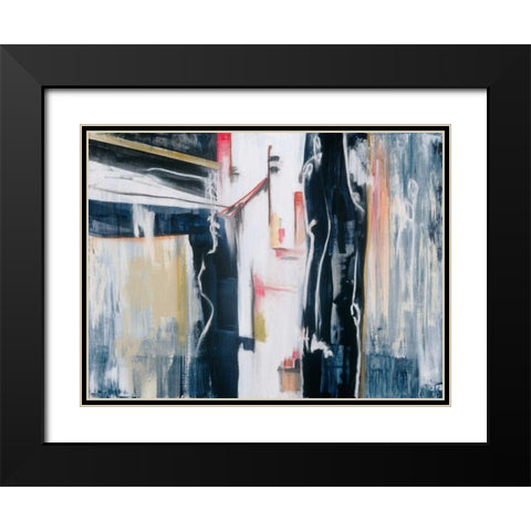 Liniar Revival 1 Black Modern Wood Framed Art Print with Double Matting by Aubrey