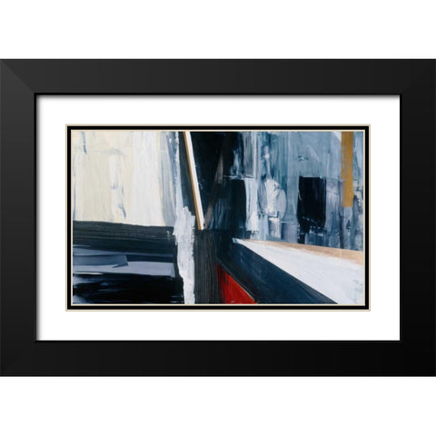 Liniar Revival 2 Black Modern Wood Framed Art Print with Double Matting by Aubrey