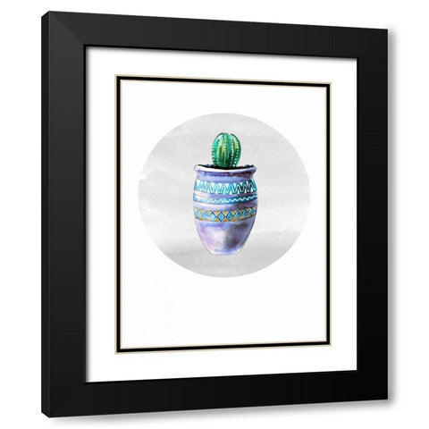 Mojave Cactus 1 Black Modern Wood Framed Art Print with Double Matting by Smith, Crystal