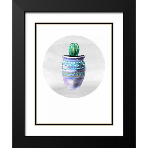 Mojave Cactus 1 Black Modern Wood Framed Art Print with Double Matting by Smith, Crystal