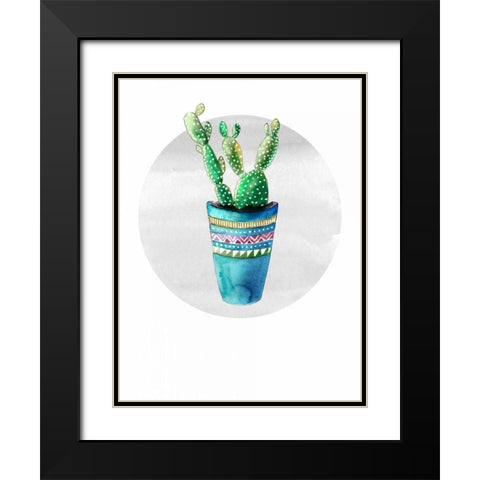 Mojave Cactus 3 Black Modern Wood Framed Art Print with Double Matting by Smith, Crystal