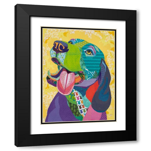 Warm Reception Black Modern Wood Framed Art Print with Double Matting by Paper Pictures By Laura