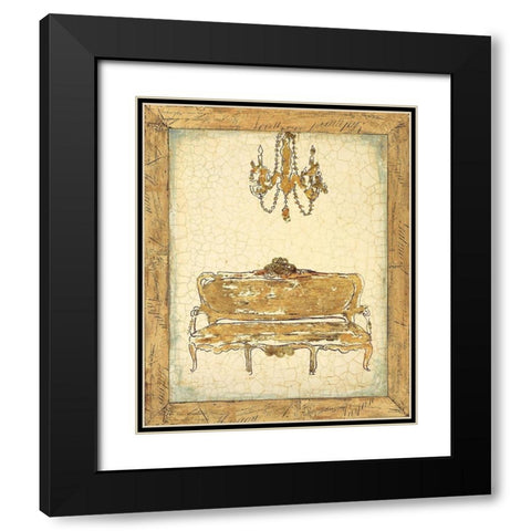 Divine Recline Black Modern Wood Framed Art Print with Double Matting by Studio