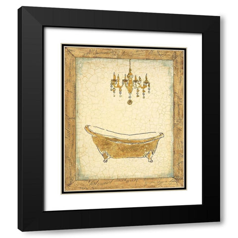 Golden Relaxation Black Modern Wood Framed Art Print with Double Matting by Studio