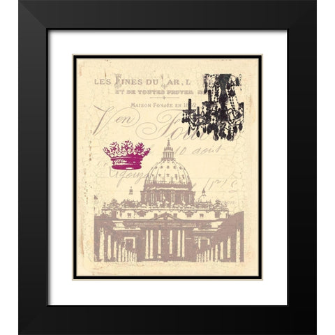 WORLD TOUR MONARCHY Black Modern Wood Framed Art Print with Double Matting by Z Studio