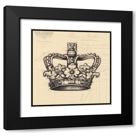 Documented Royalty Black Modern Wood Framed Art Print with Double Matting by Z Studio