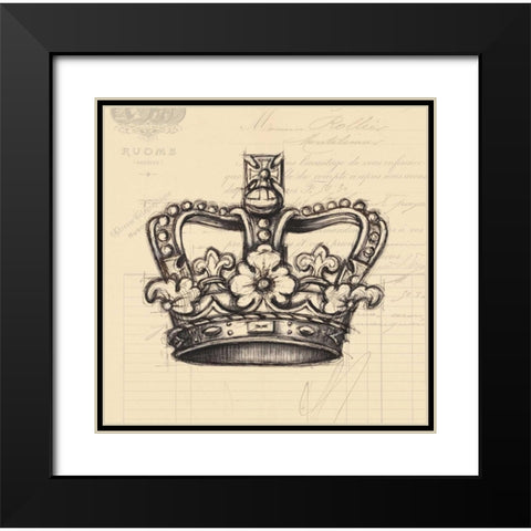 Documented Royalty Black Modern Wood Framed Art Print with Double Matting by Z Studio