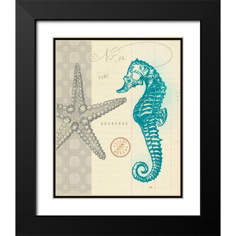 Sea Life 2 Black Modern Wood Framed Art Print with Double Matting by Z Studio