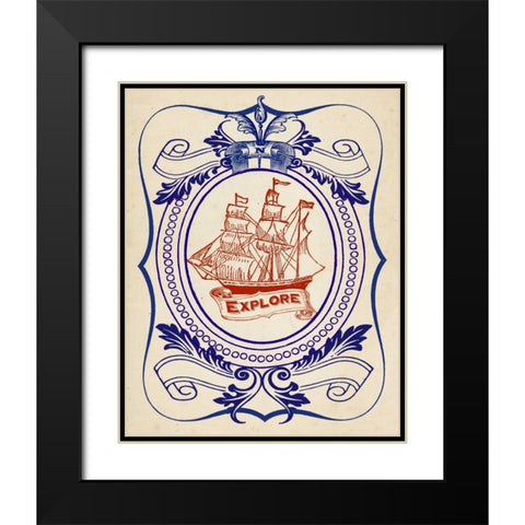 Nautical Advice 1 Black Modern Wood Framed Art Print with Double Matting by Z Studio