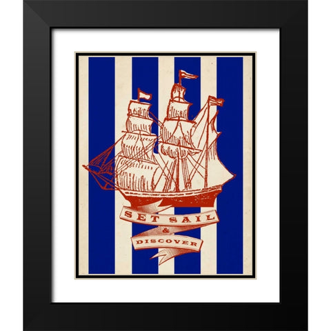 Nautical Advice 2 Black Modern Wood Framed Art Print with Double Matting by Z Studio