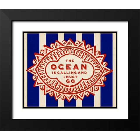 Nautical Advice 5 Black Modern Wood Framed Art Print with Double Matting by Z Studio