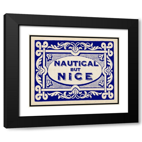 Nautical Advice 6 Black Modern Wood Framed Art Print with Double Matting by Z Studio