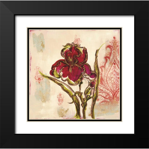 Iris Paisley 2 Black Modern Wood Framed Art Print with Double Matting by Dos Santos, Bella