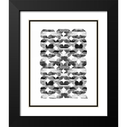 Global Influence 1  Black Modern Wood Framed Art Print with Double Matting by Dos Santos, Bella