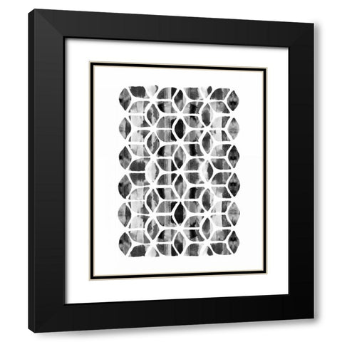 Global Influence 2  Black Modern Wood Framed Art Print with Double Matting by Dos Santos, Bella