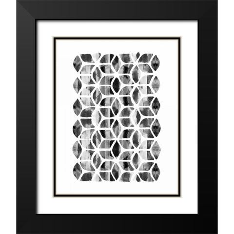 Global Influence 2  Black Modern Wood Framed Art Print with Double Matting by Dos Santos, Bella