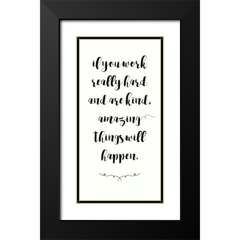 Amazing Things Will Happen 2 Black Modern Wood Framed Art Print with Double Matting by Dos Santos, Bella
