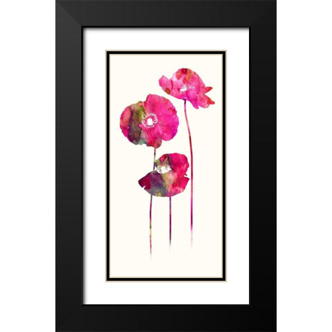 Vibrancy Black Modern Wood Framed Art Print with Double Matting by Dos Santos, Bella