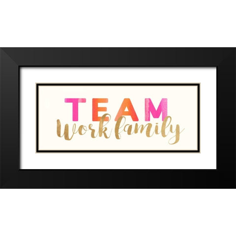 Work Family Black Modern Wood Framed Art Print with Double Matting by Dos Santos, Bella